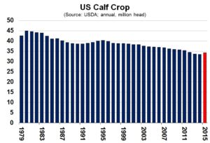 Chart of US Calf Crop