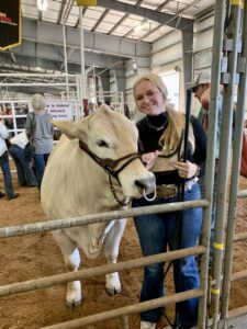 Claire and her steer